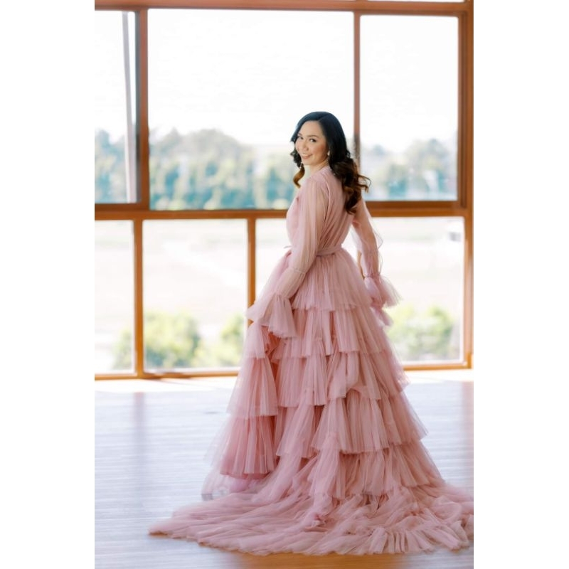 Bridal robe / wedding robe with inner garment/ size and color can be ...