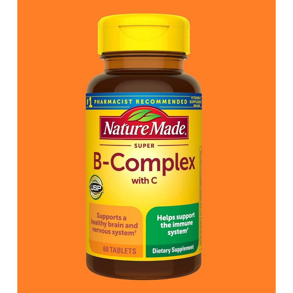 Nature Made Super B Complex With Vitamin C & Folic Acid 60 Tablets ...