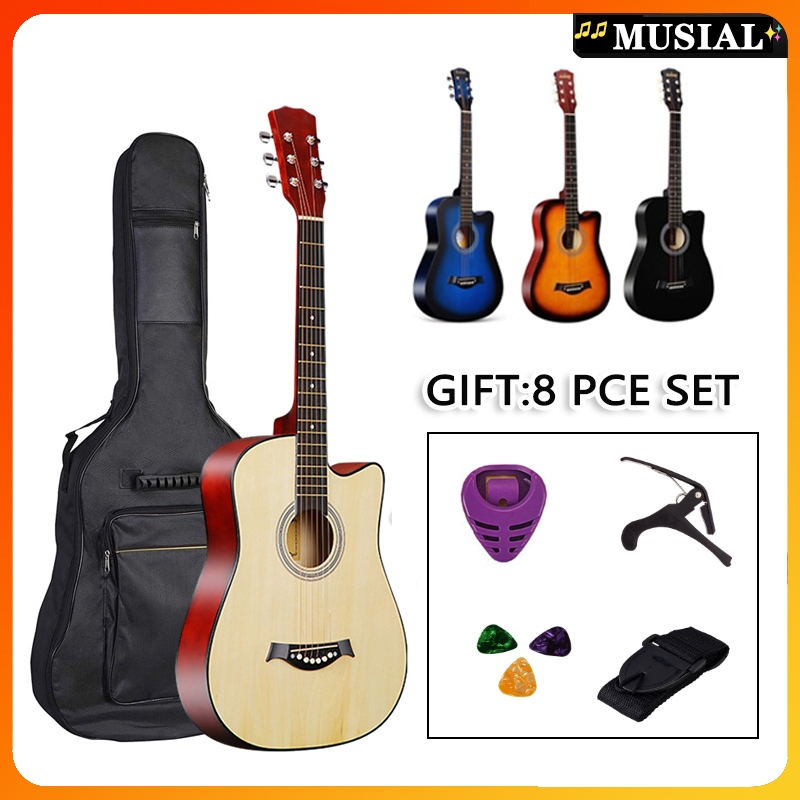38inch Beginner Practice Student Guitar Acoustic Guitar Low Action