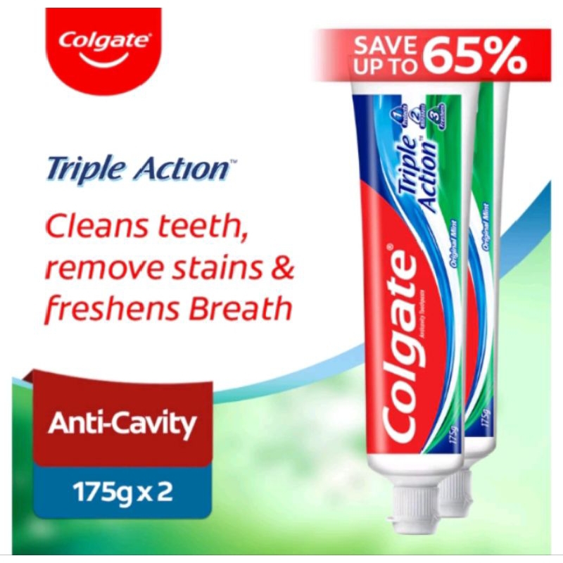 Colgate Triple Action Original Mint Toothpaste Shopee Philippines