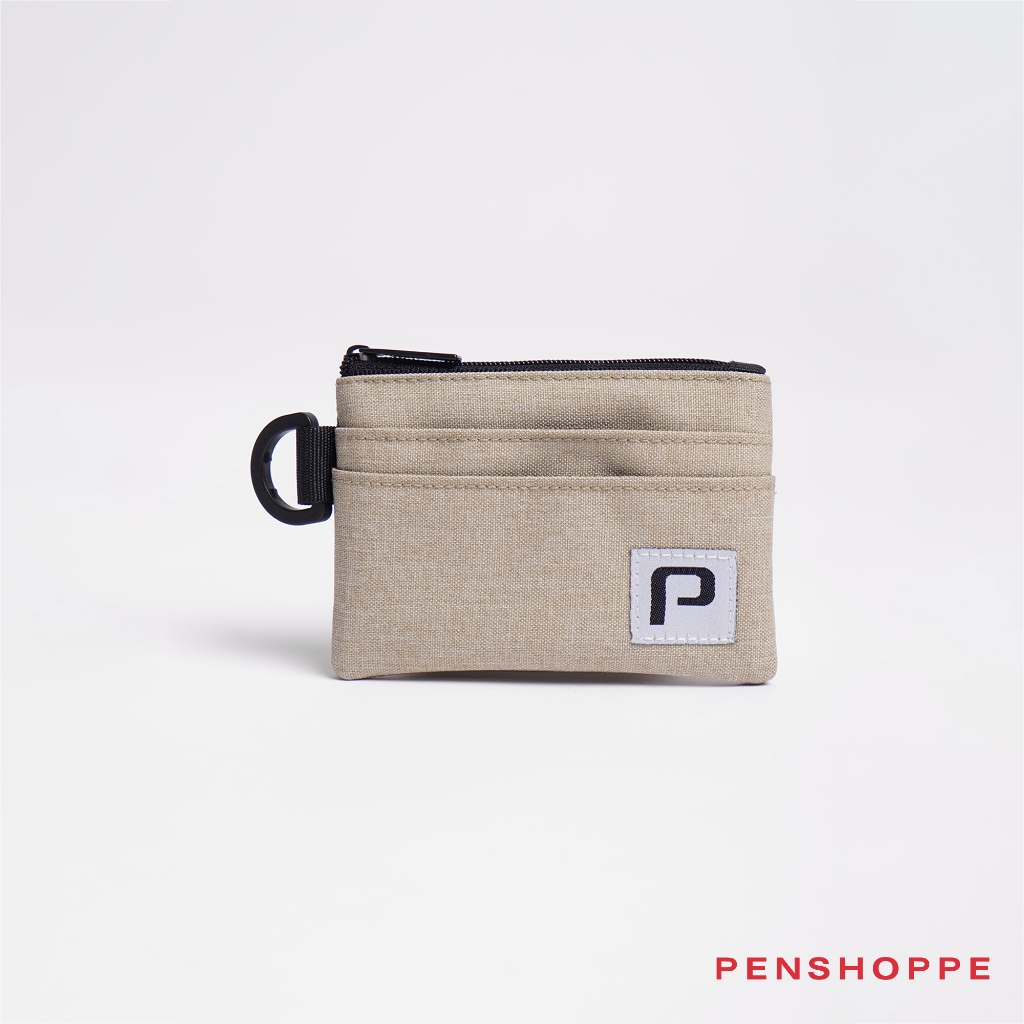Coin Purse With Woven Label For Men (Beige/Black/Blue