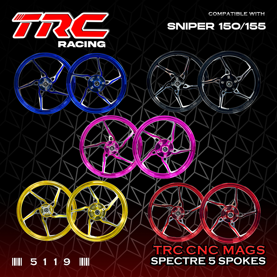 TRC CNC Mags Spectre 5 Spokes (1.6 17F x 1.85 17R) Malaysian Concept ...