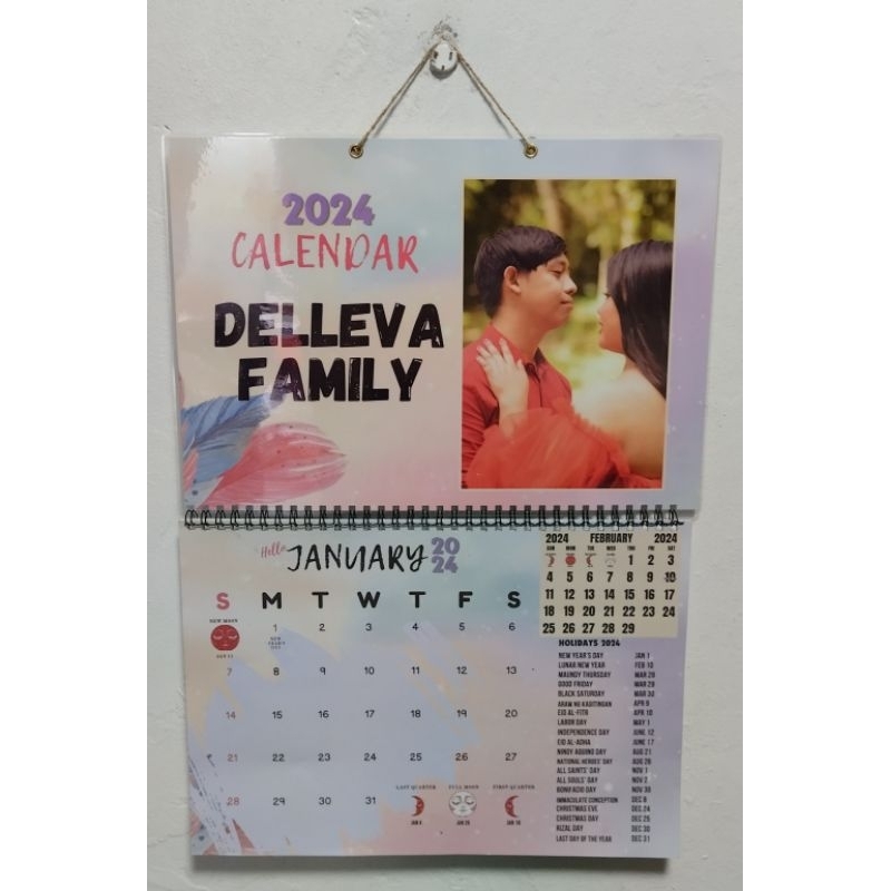 PERSONALIZED WALL CALENDAR 2024 Shopee Philippines