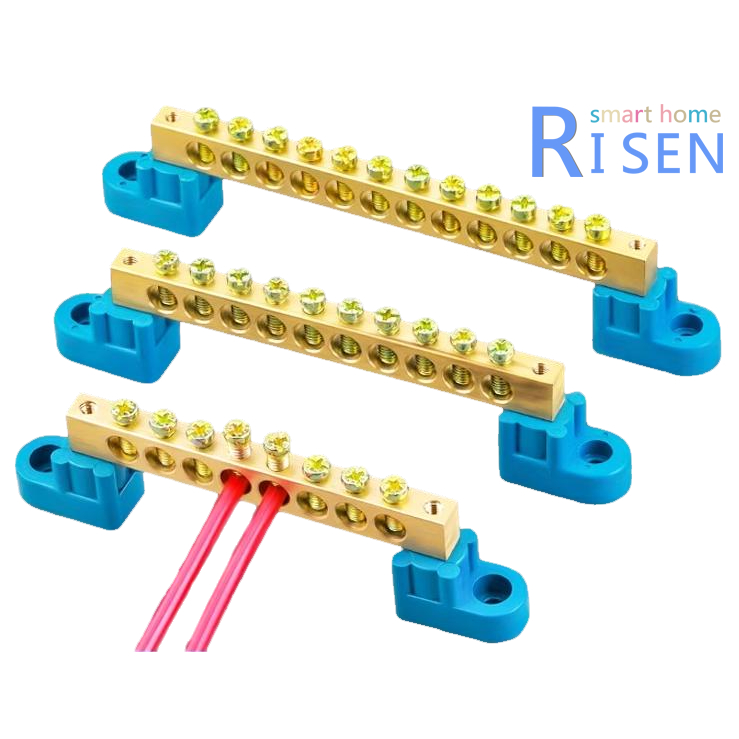 Terminal block with copper grounding terminal for protective