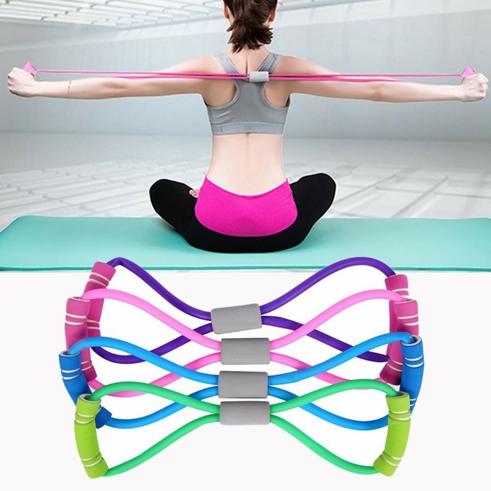 Yoga Belt Elastic Tension Rope Sport Rubber Loop Pull Rope Exercise ...