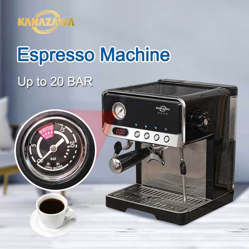KANAZAWA Espresso Machine Semi Automatic Coffee Maker With Milk Foam