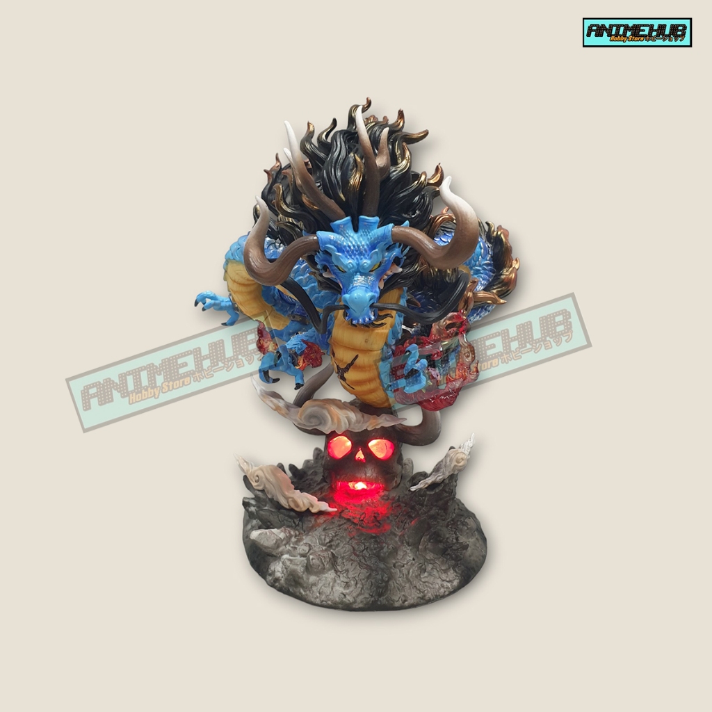 One Piece Kaido Dragon Form PVC Statue w/LED WCF GK G5S Knock Off ...