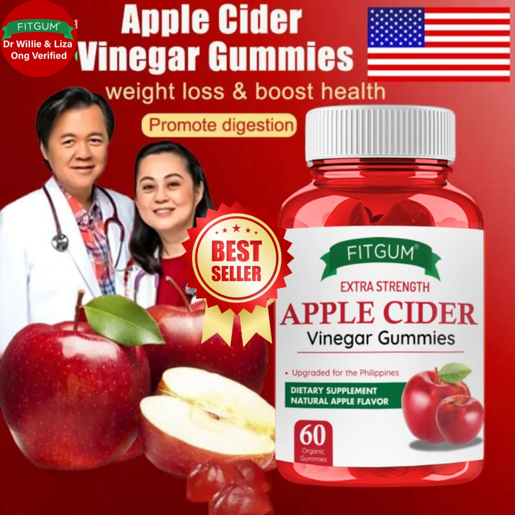 Fitgum Apple Cider Vinegar Gummies Original Apple Cider Vinegar Slimming Body For Weight Loss 2638