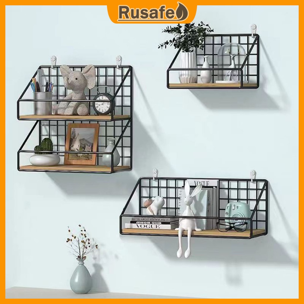 Perforation-Free Metal Storage Rack Open Wall Storage Rack Universal ...