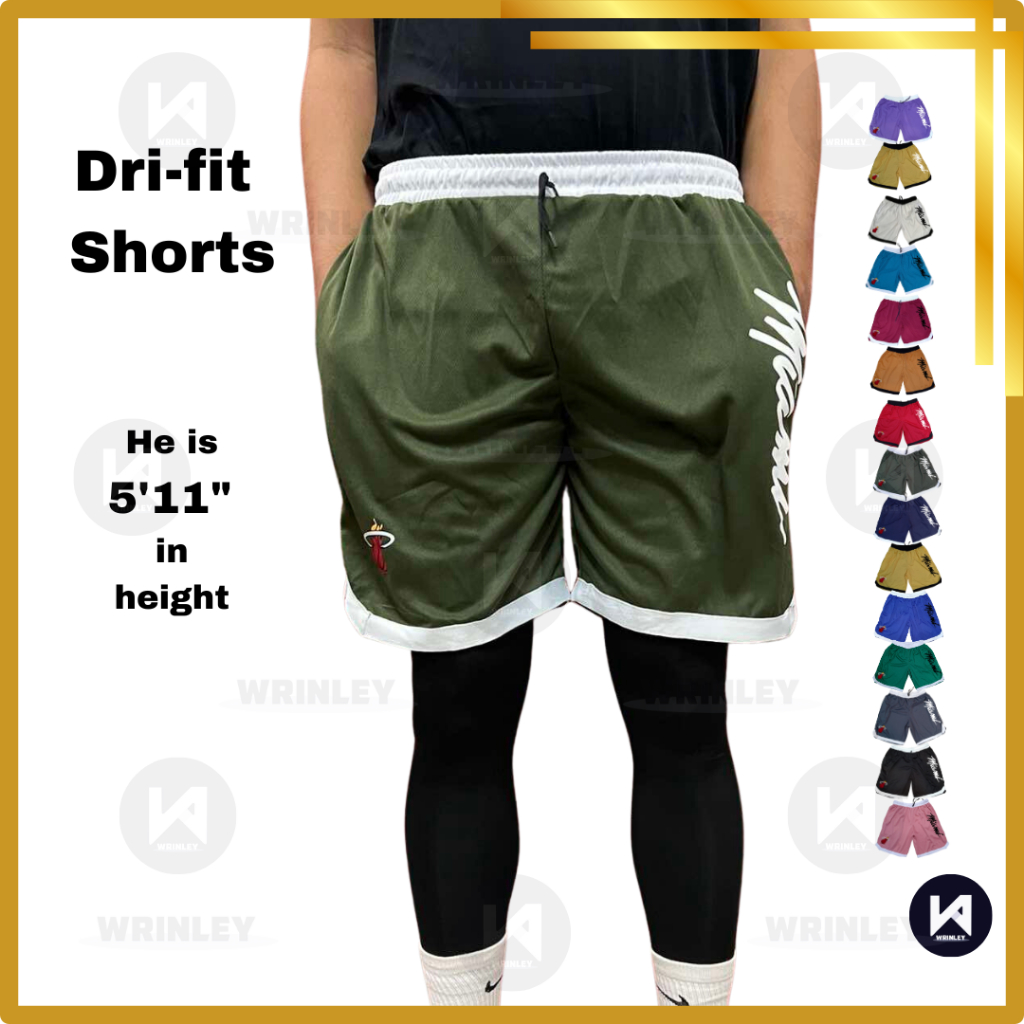 Miami Men's Basketball Shorts with DriFit Fabric and NBA Jersey Design