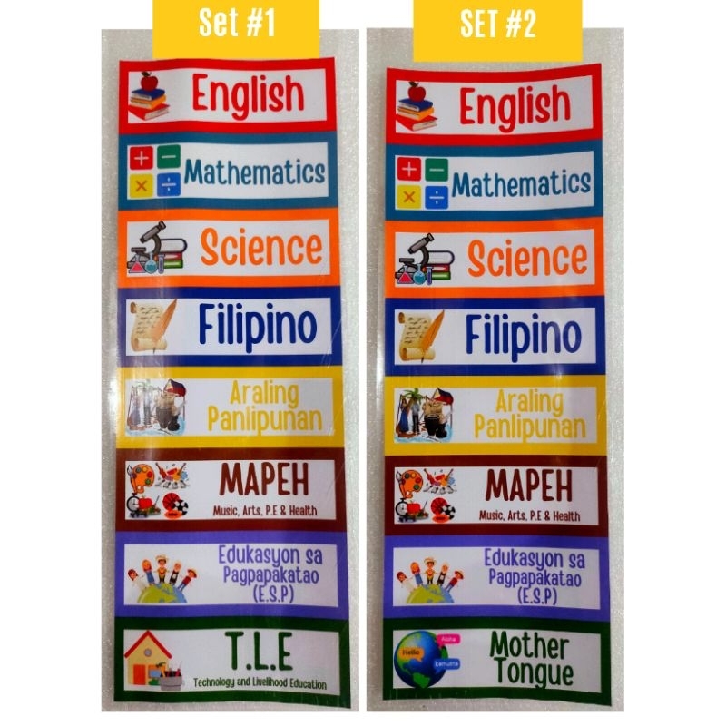 8pcs Subject Sticker (UNCUT) Not Personalize Default Subject/Design ...