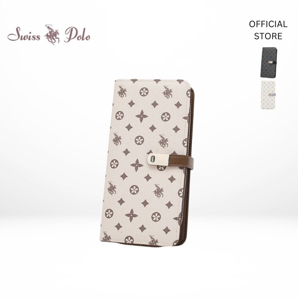 SWISS POLO Ladies Monogram RFID Long Purse SLP 69 Multi Color | Shopee ...