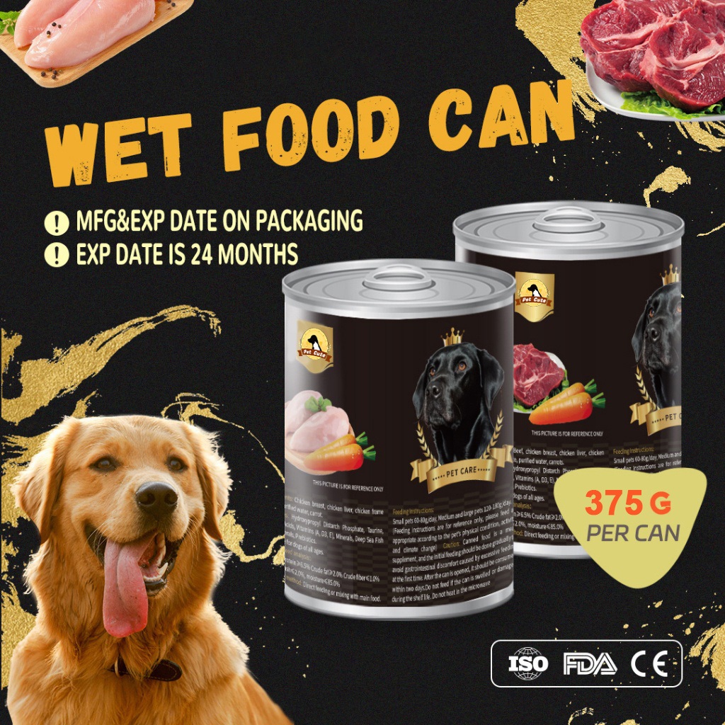 375g Wet Dog Food Can Pure Natural Organic Canned Dog Food Puppy