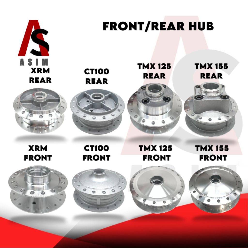ASIM MOTORCYCLE REAR/FRONT WHEEL HUB XRM/TMX125/TMX155/CT100 Shopee