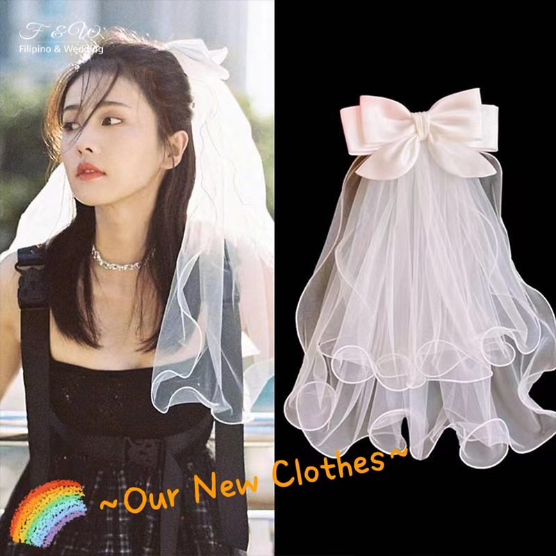 COD 2024 New Wedding Veil Bow Short Tulle Bridal Headwear For Woman   Ph 11134207 7r98z Lqewrxjey0u3bf