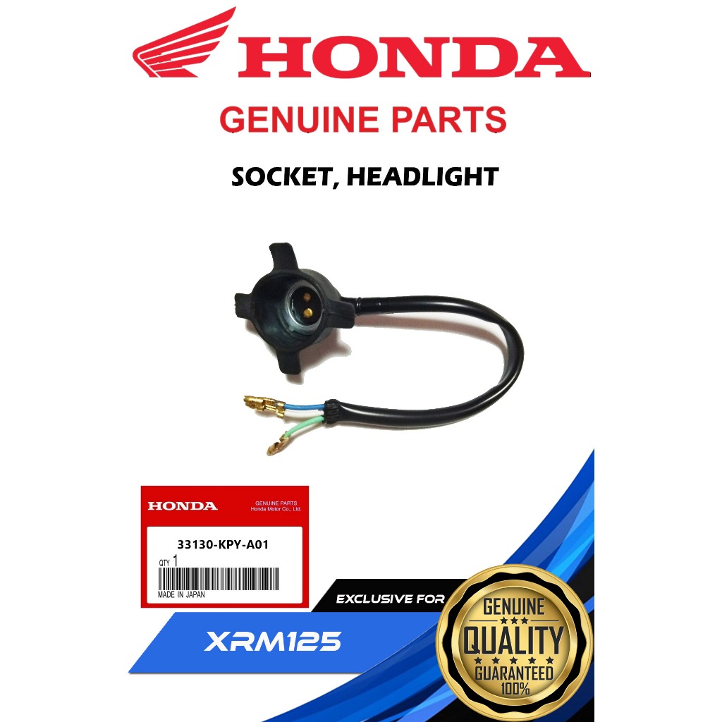 HONDA GENUINE SOCKET HEADLIGHT FOR XRM 125 TRINITY ( 33130KPYA01