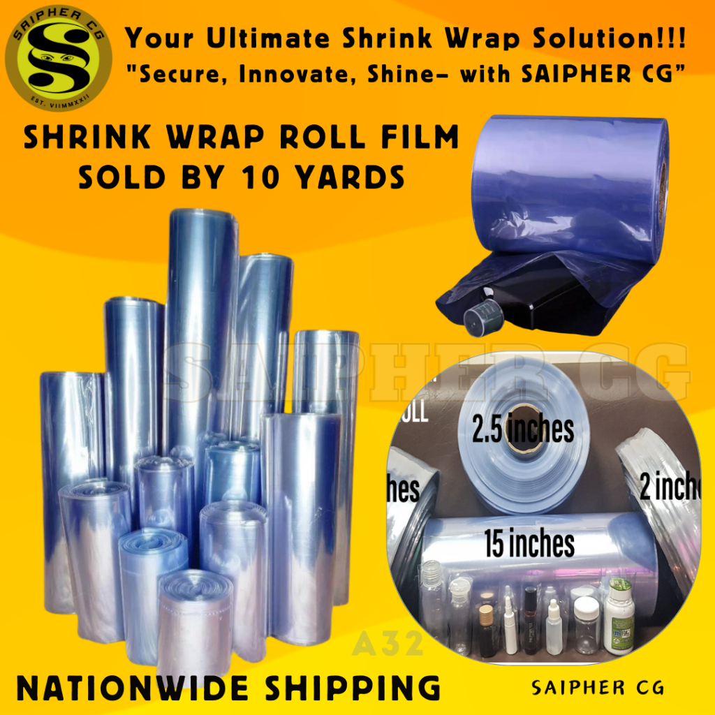 PREMIUM TUBE ROLL WRAP SHRINKABLE PLASTIC SEAL/ SHRINK WRAP FILM
