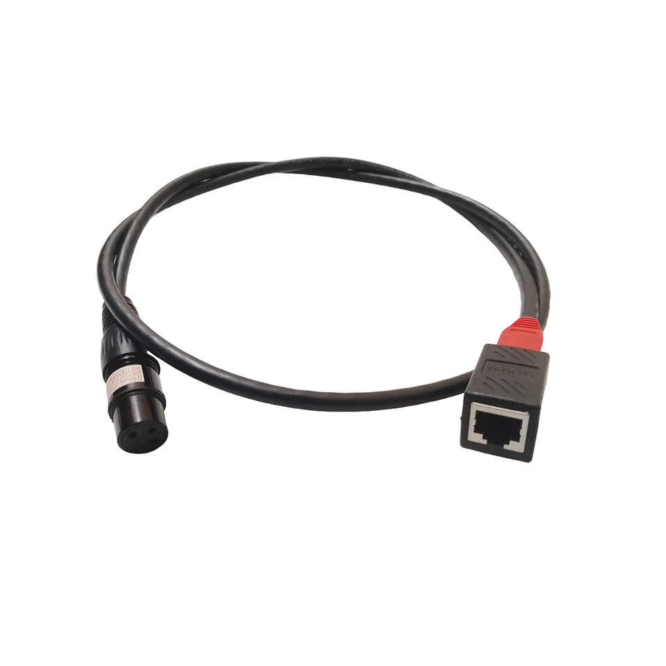 DIY ELECTRONICS XLR FEMALE 3-PIN to RJ45 MALE with FEMALE COUPLER ...