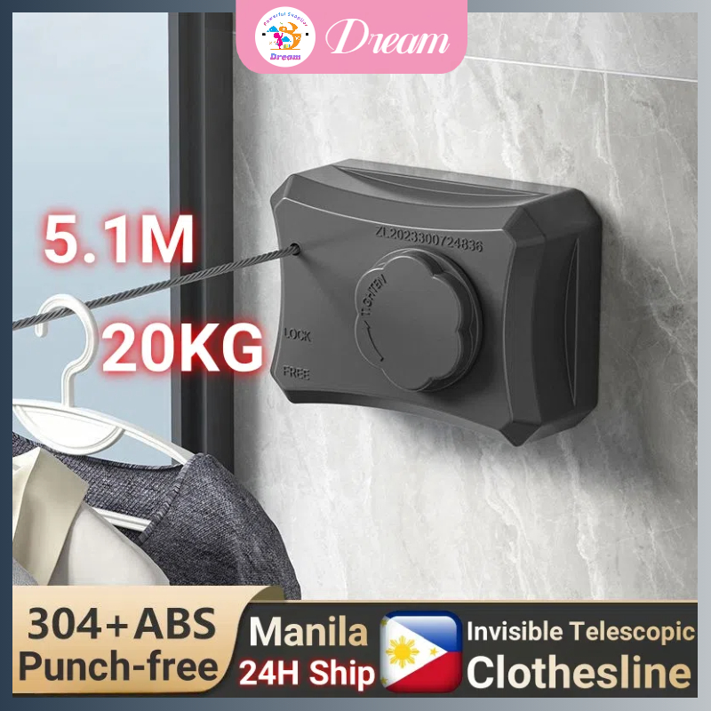 QIUERS Retractable Clothesline - Retractable Clothesline