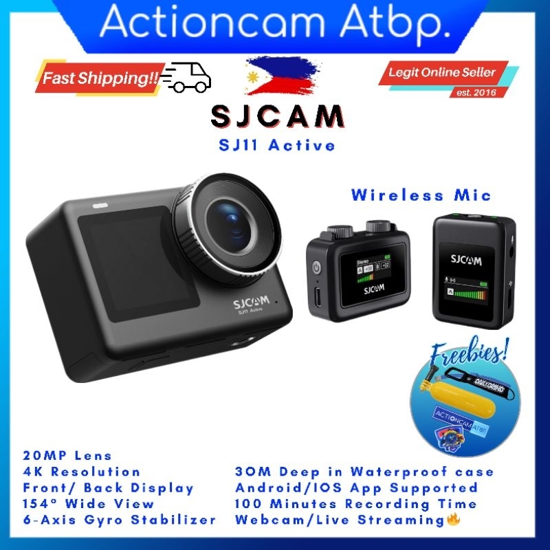 SJCAM SJ11 Active Bundle 4k Resolution | Shopee Philippines