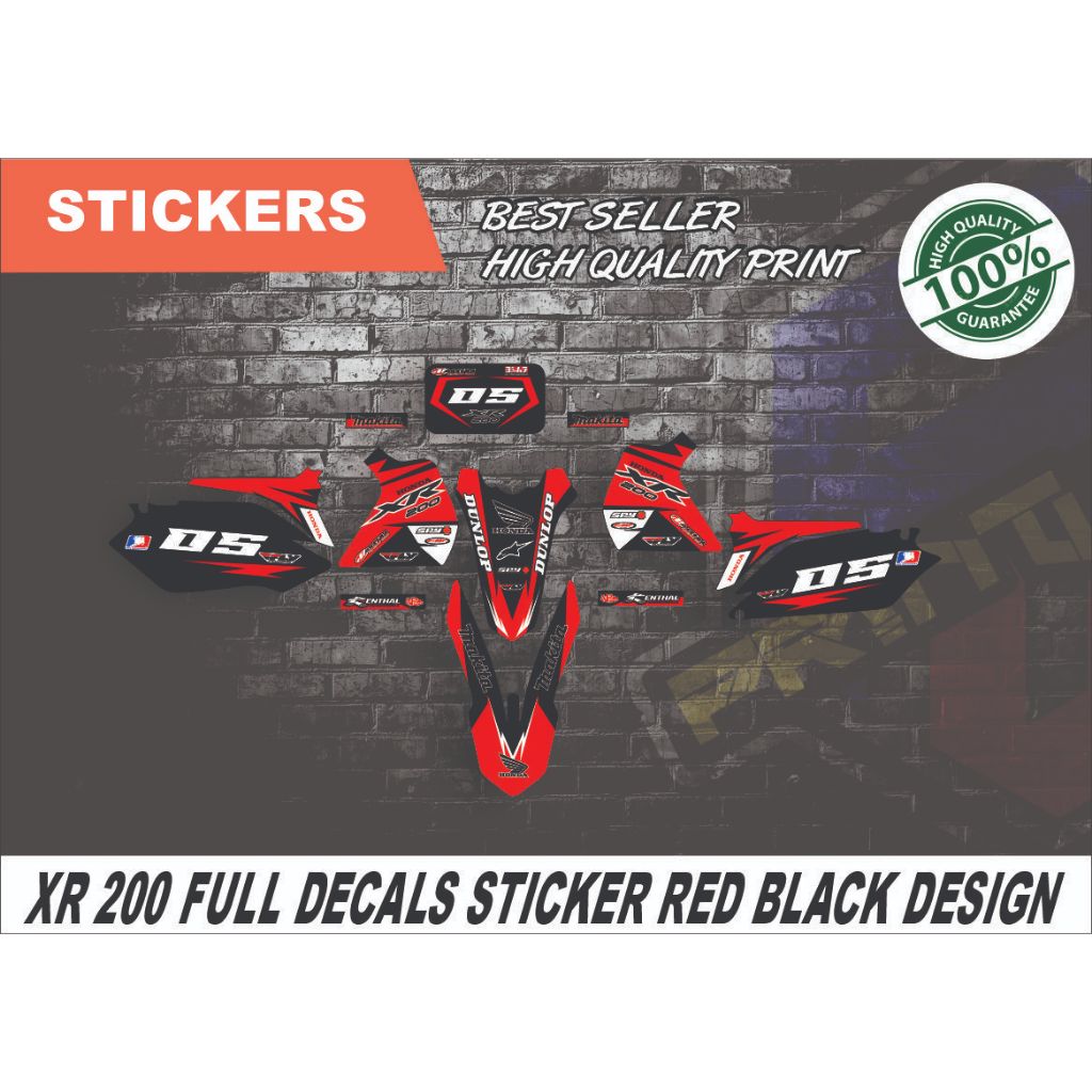 HONDA XR200 STICKER DECALS | Shopee Philippines