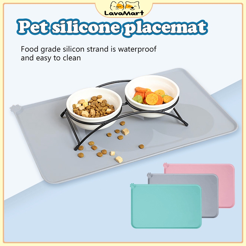 Silicone Pet Food Plate Mat Non Slip Foldable Pet Dog Feeding Tray Mat ...