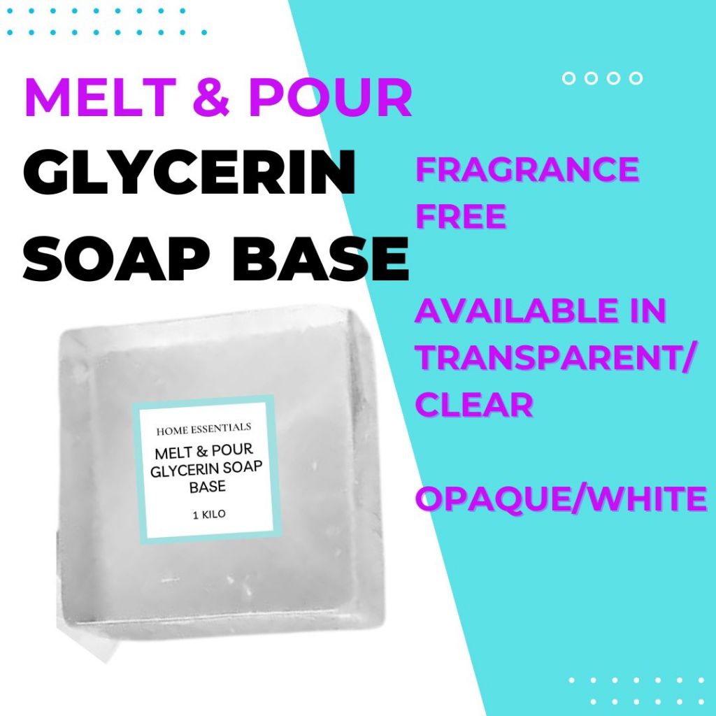Melt and Pour Glycerin Soap Base Clear & Opaque Unscented 100g / 250g