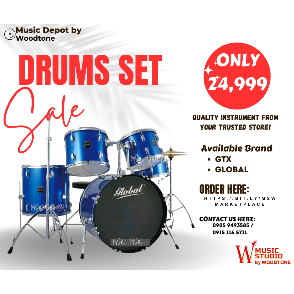 GLOBAL/GTX DRUMSET STANDARD SIZE Shopee Philippines
