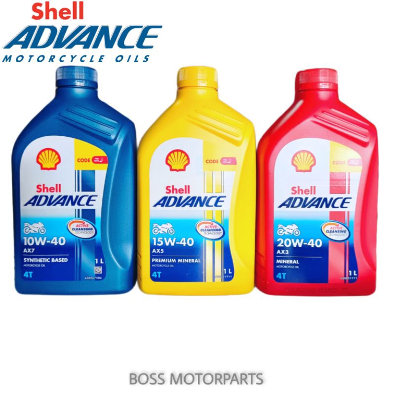 Shell Advance Motorcycle Oils 1Liter AX3, AX5, AX7 | Shopee Philippines