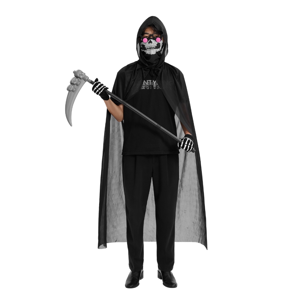 Halloween Cloak Costume Death Grim Reaper Horror Robe Set for Kids ...