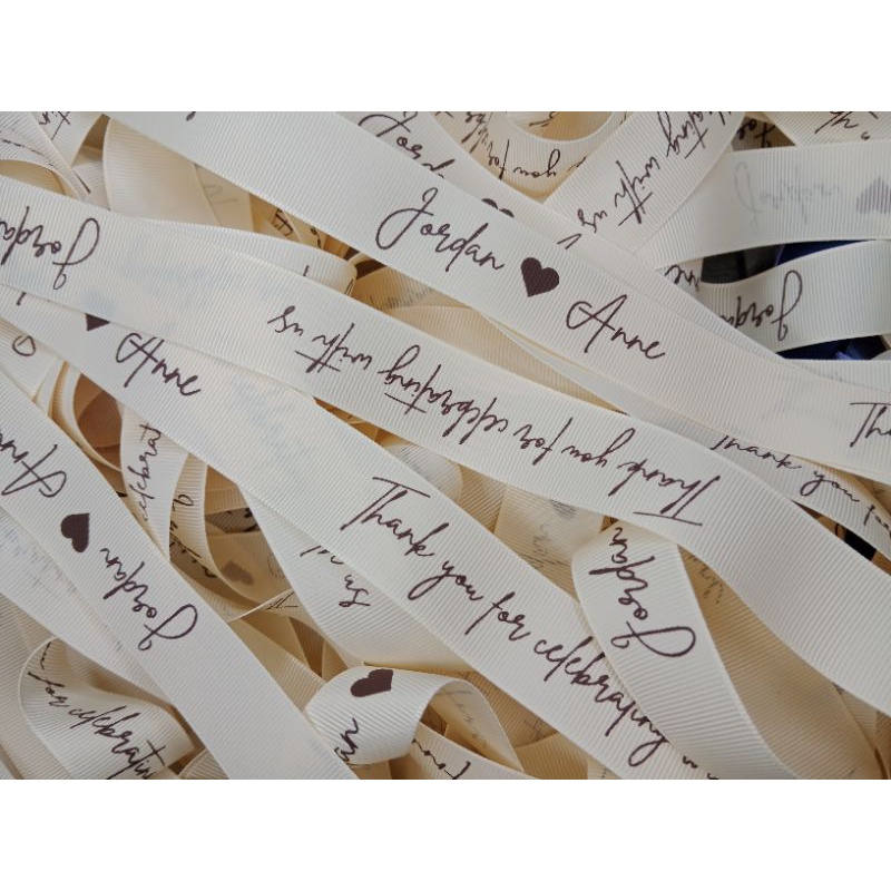CUSTOMIZED RIBBON FOR WEDDING FAVORS(50YARDS) | Shopee Philippines