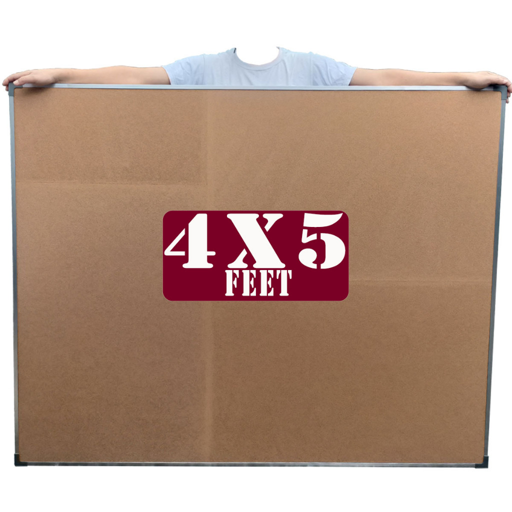 Corkboard ( 4x5 feet 120x150 cm ) CBAFB Bulletin Board , Aluminum