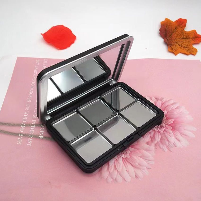 Empty Magnetic Cosmetics Palette Matte Black Eyeshadow DIY Makeup Box
