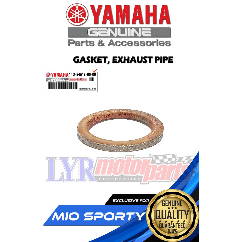 YAMAHA GENUINE GASKET EXHAUST PIPE FOR MIO 115 SPORTY ( 14DE46130000 ) Shopee Philippines