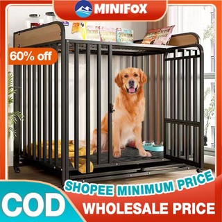 XXL Square Tube Dog Cage Stainless Steel Dog Crate Pet Cage Large