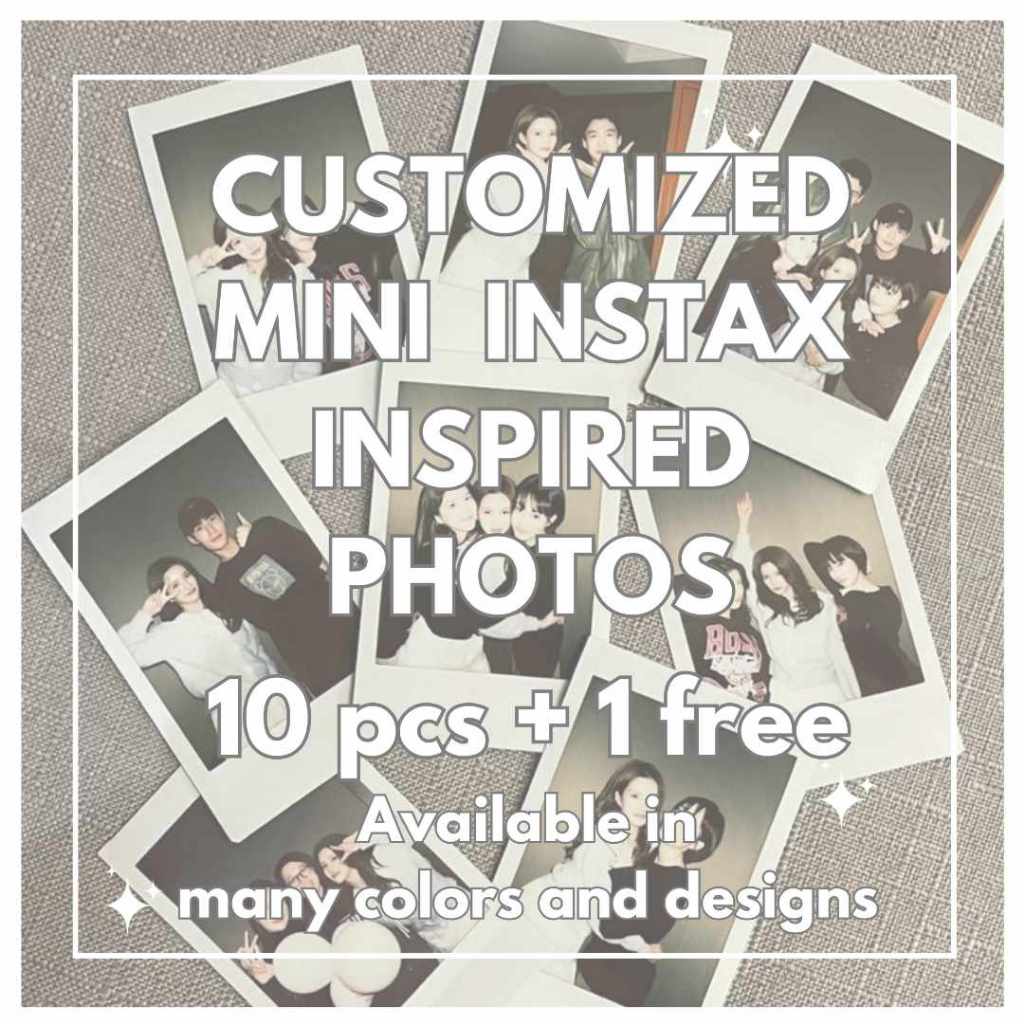 10PCS + 1 FREE CUSTOM MINI INSTAX INSPIRED PICTURES SET | Shopee ...