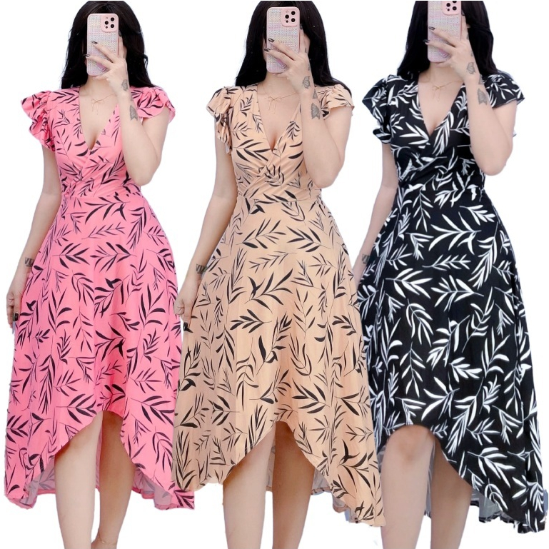 Sanya Assymetrical Floral Dress Florenzshop Shopee Philippines