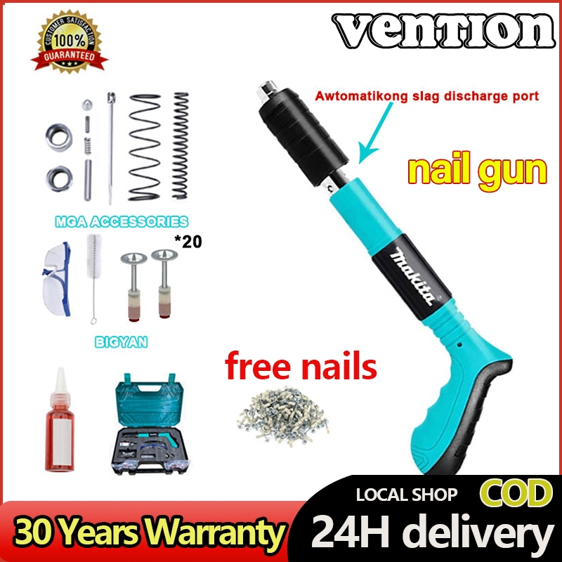 【spots】MAKITA Nail gun Manual Steel Nails Gun For Concrete Rivet Tool