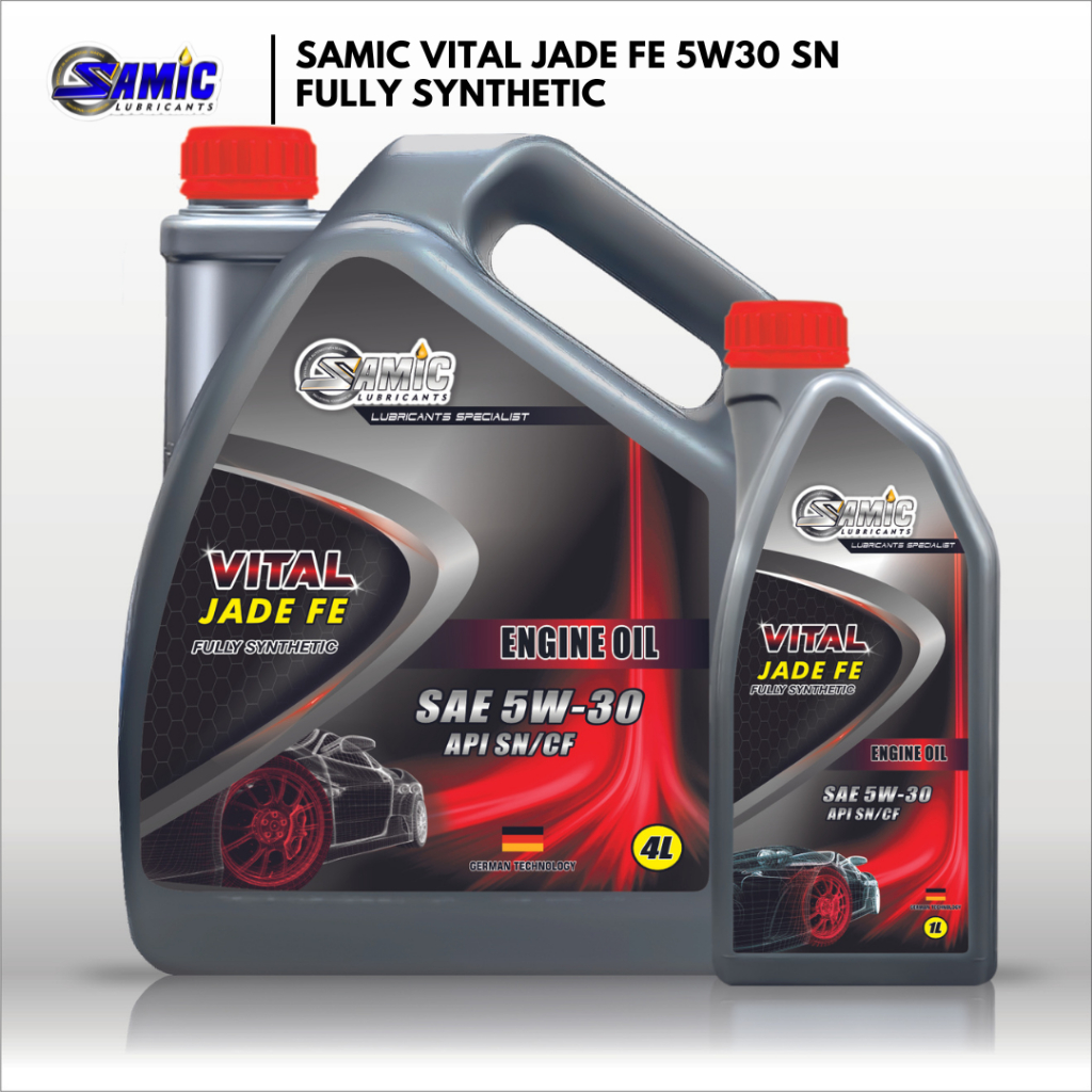 Samic Vital Jade FE 5W30 SN 4 Liter / 1 Liter Fully Synthetic - Engine ...