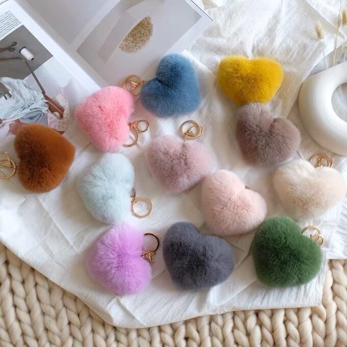 LOVE plush mobile phone rope keychain backpack pendant | Shopee Philippines