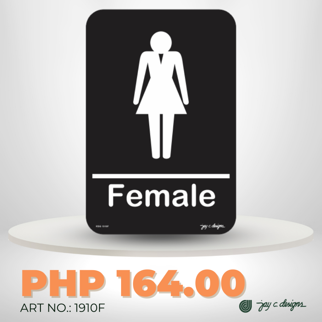 Female Acrylic Restroom Sign Public Toilet Door Sign Bathroom Signage ...