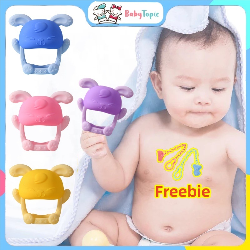Baby Teether Rabbit Teething Toys for Newborn Baby Nursing Grade