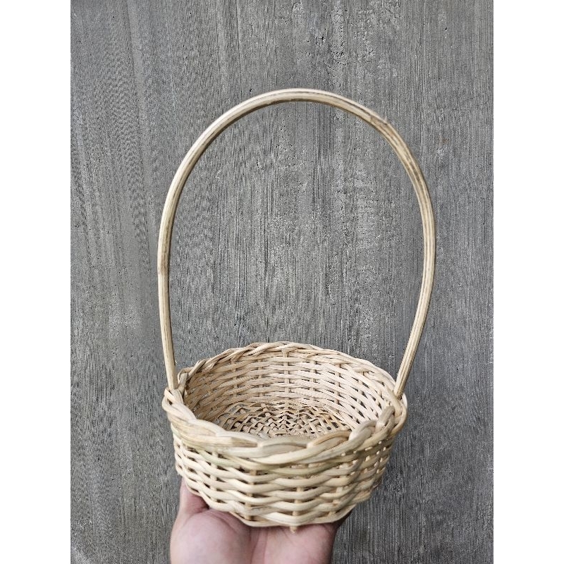 Native Skin Rattan Flower Girl Basket Shopee Philippines