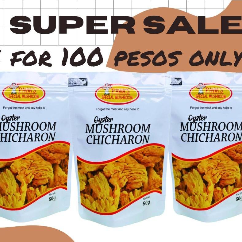 3 PACK 50GRAMS MUSHROOM CHICHARON | Shopee Philippines