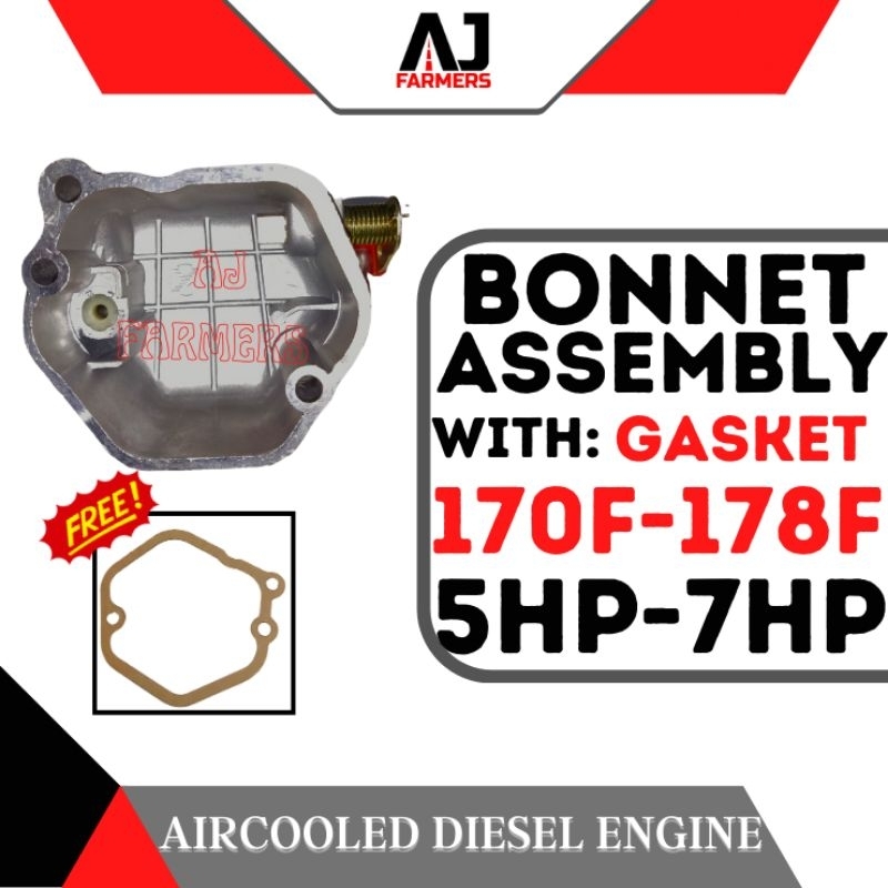 Bonnet Assembly With Free Gasket Aircooled Diesel Engine 170F 178F 5HP ...