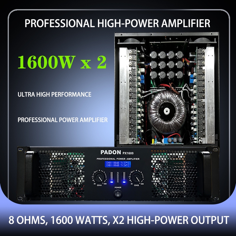 Professional amplifier, 3u, Class H, two channels, power amplifier ...