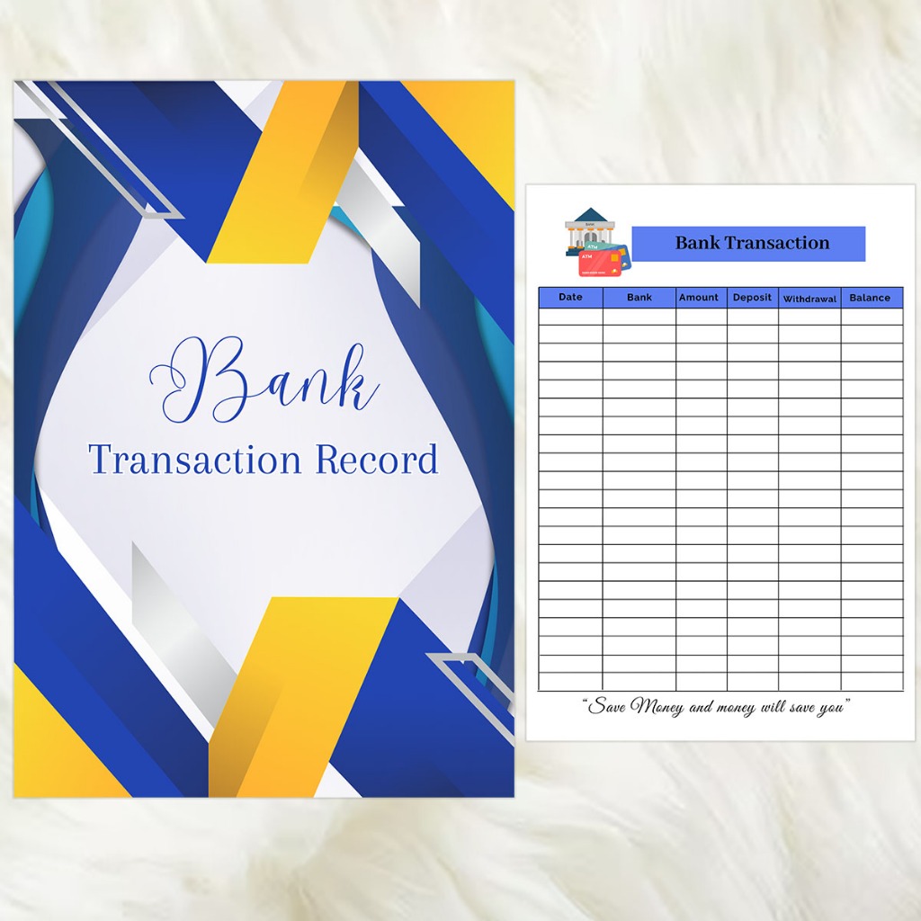 BANK TRANSACTION RECORD BOOK A5 SIZE 20 PAGES | Shopee Philippines