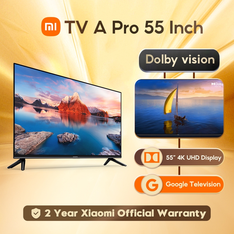Xiaomi TV A Pro 55 inch 4K Ultra HD Dolby Vision Google TV Dolby Audio  Premium Smart TV