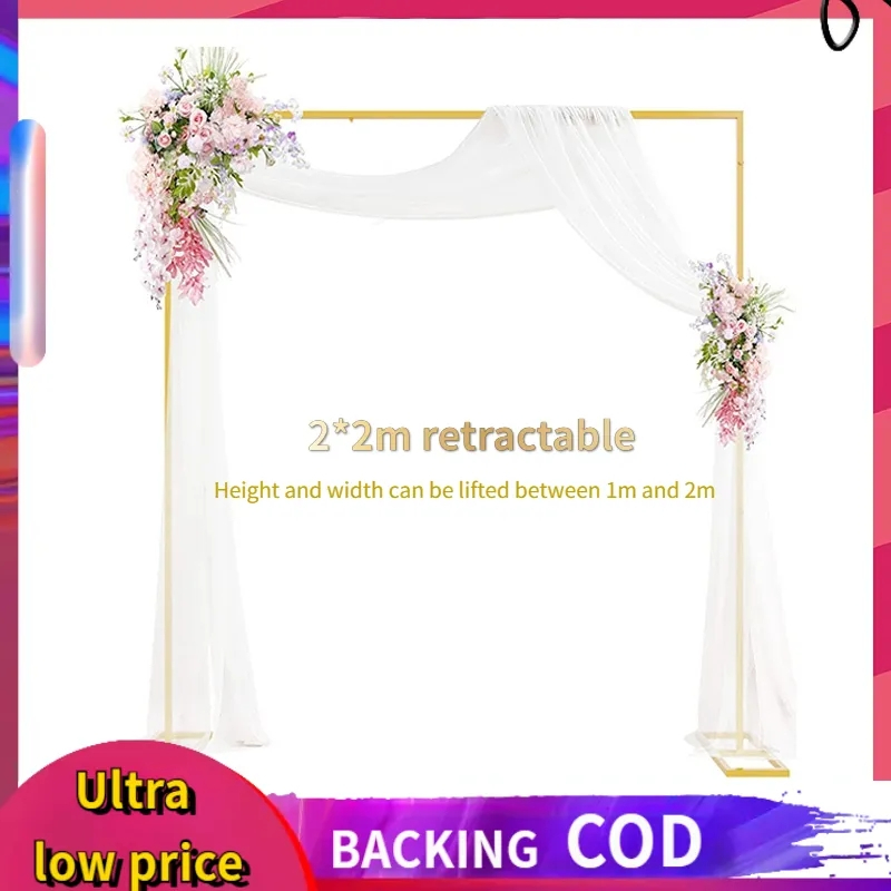 2023NEW stretchable Square wedding iron arch backdrop stand for ...