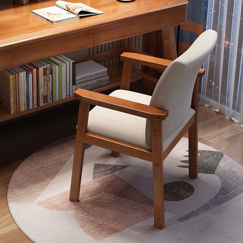 HomeYoung Deluxe Solid Wood Chair for Home Study and Office Use with upholstery and cushions Shopee Philippines